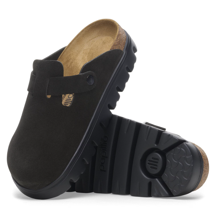 Papillio Womens Boston Chunky Suede Leather