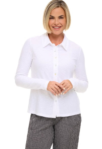 Cut Loose Womens Fitted Shirt - Linen Cotton Jersey