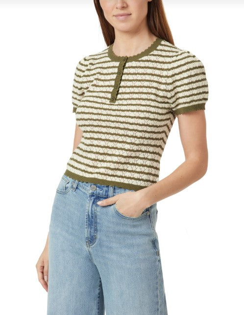 Habitual Womens Half Placket Sweater