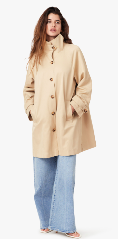 Habitual Womens High Neck Trench Coat