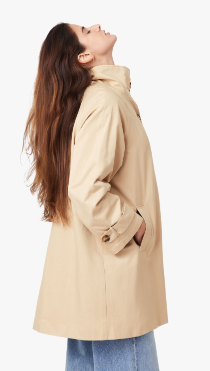Habitual Womens High Neck Trench Coat