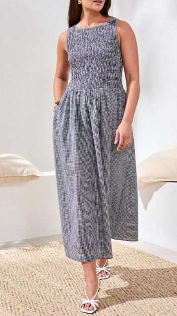 Tribal Womens Sleveless Dress w/Top Ruching