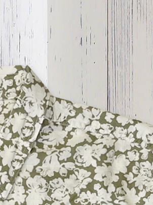 True Grit Mens Wildflower One Pocket Linen Short Sleeve Shirt