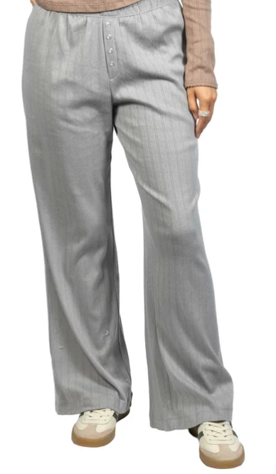 Dylan Womens Kelly Pointelle Wide Leg Pant