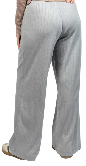 Dylan Womens Kelly Pointelle Wide Leg Pant