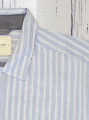 True Grit Mens South Pacific Seersucker Shirt