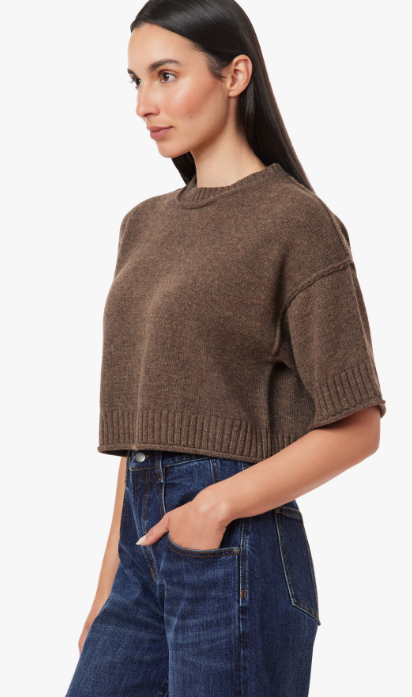 Habitual Womens Crewneck Short Sleeve Sweater