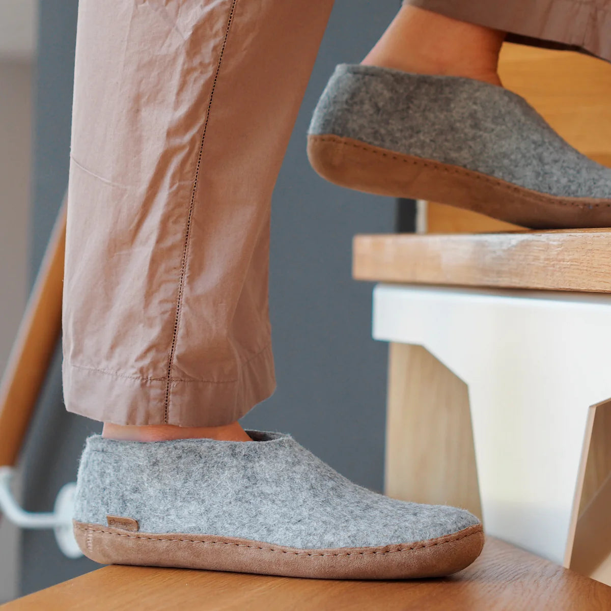 Glerups Womens Shoe With Leather Sole