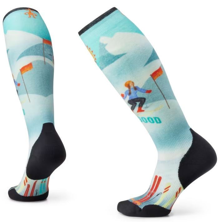 Smartwool Womens Ski OTC Targeted Cushion Snow Bunny Print Sock