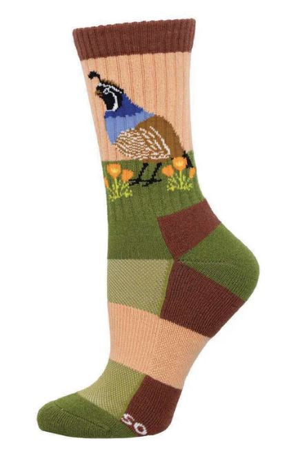 SockSmith Quail and Poppies