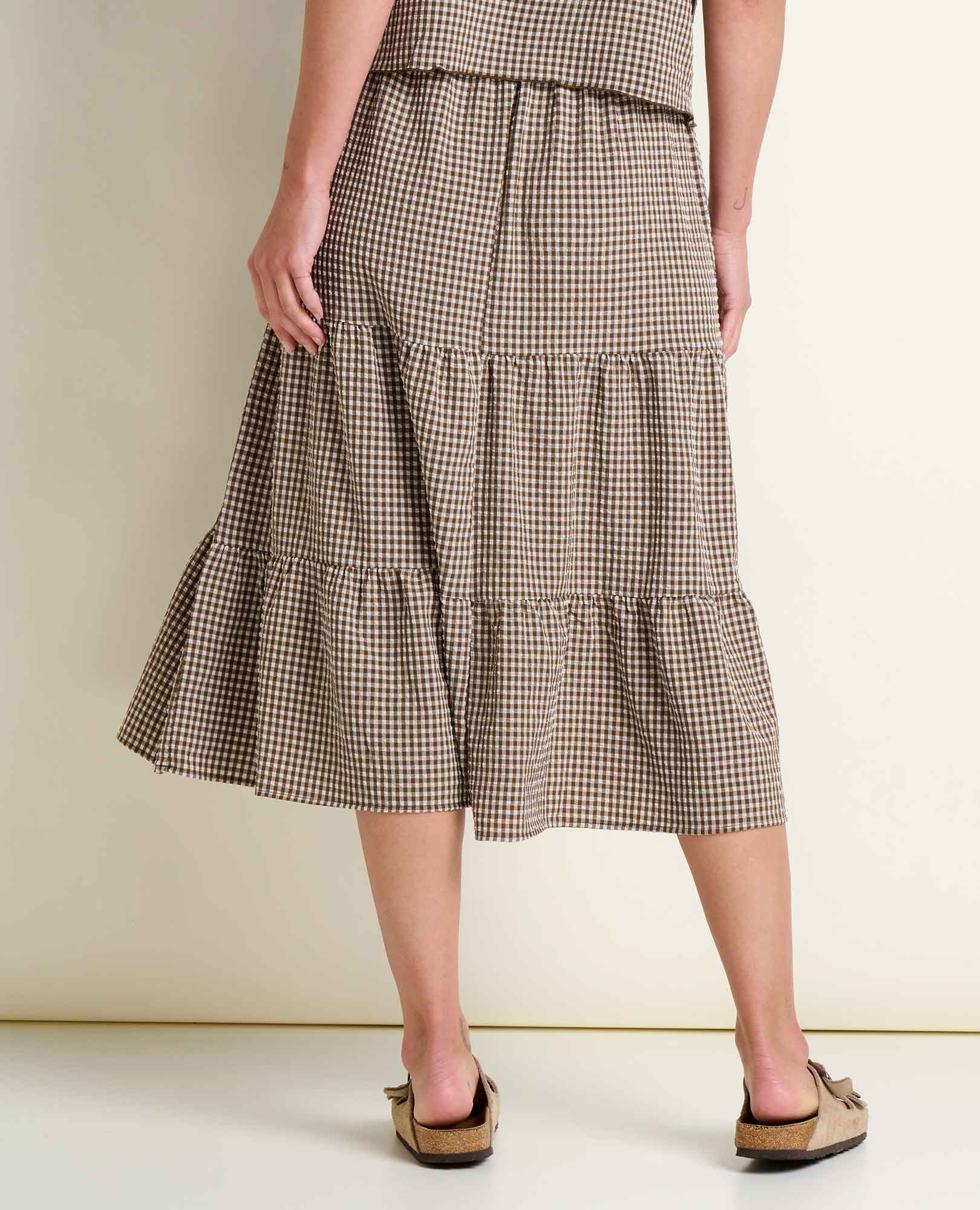 Toad & Co Womens Sunkissed Tiered Midi Skirt