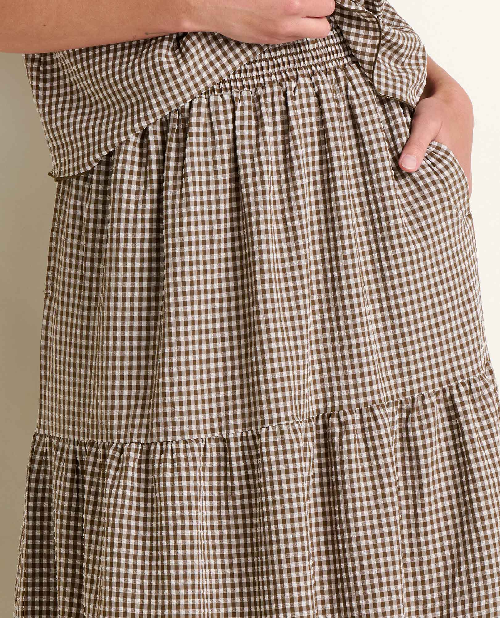 Toad & Co Womens Sunkissed Tiered Midi Skirt