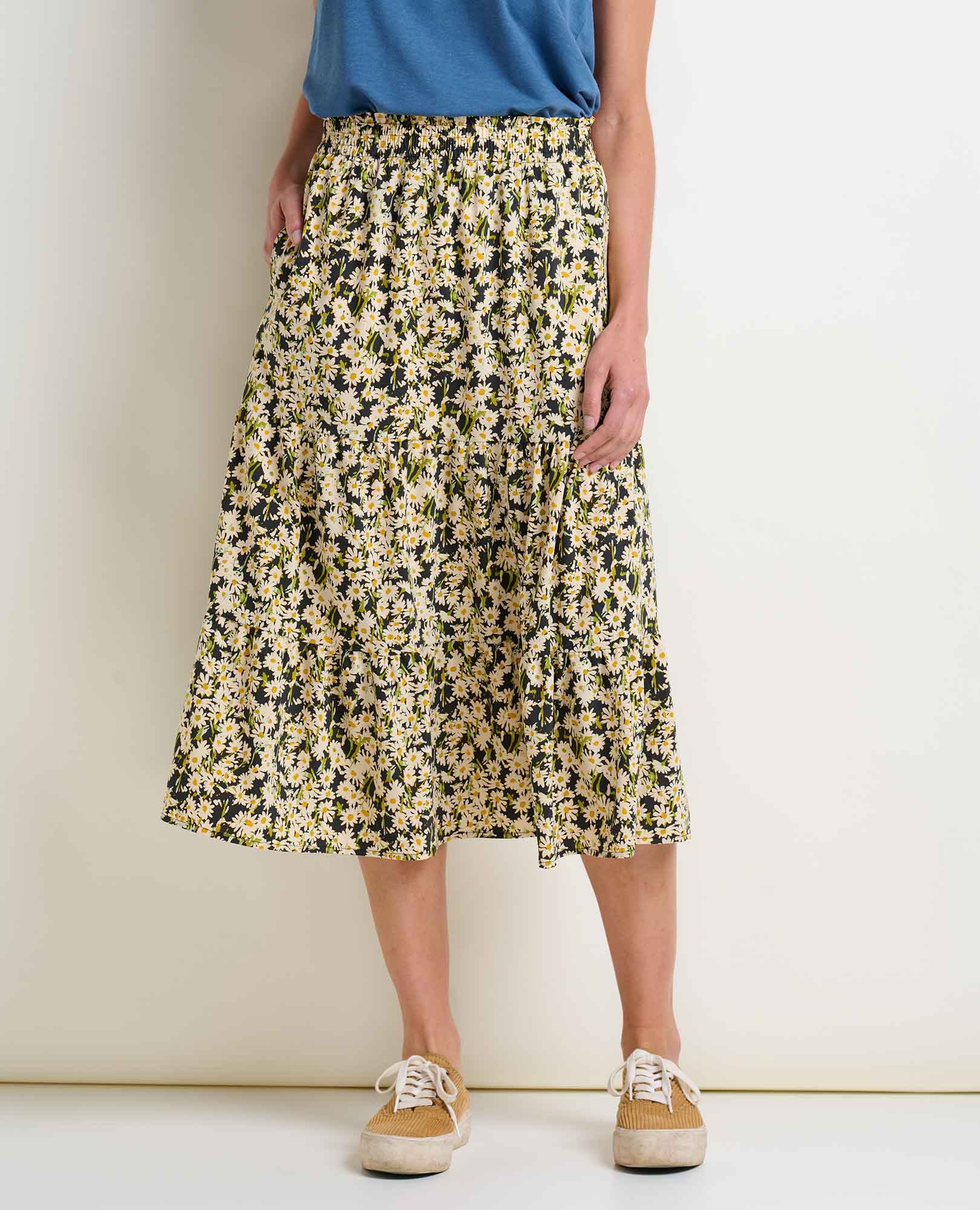 Toad & Co Womens Sunkissed Tiered Midi Skirt