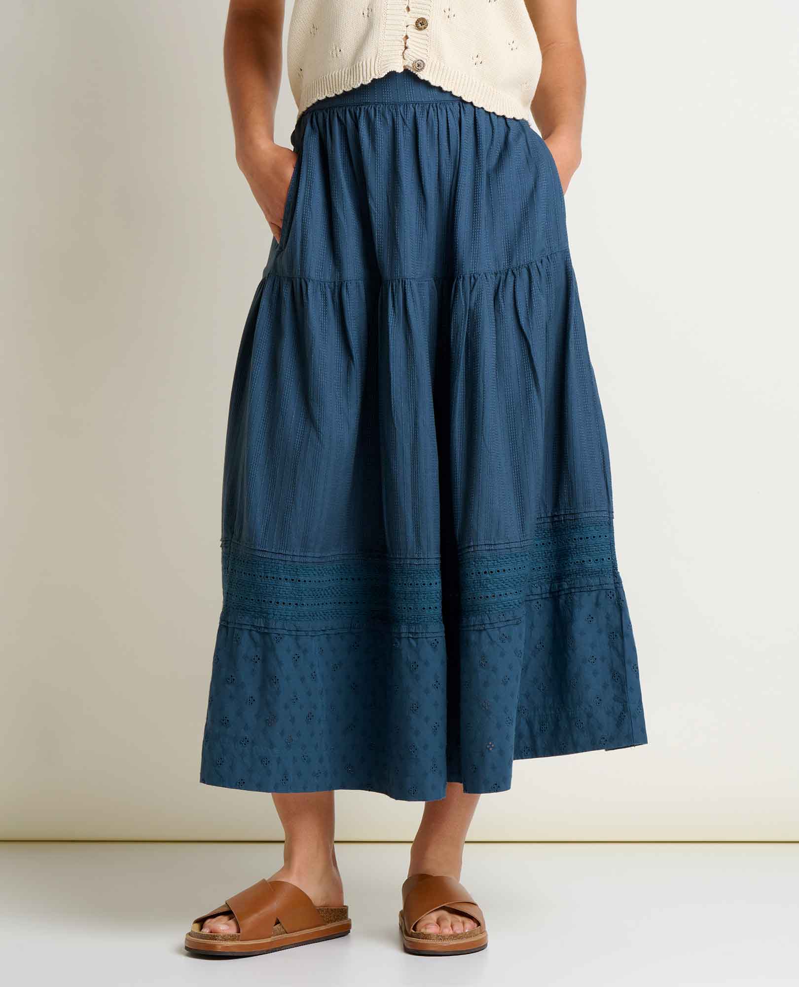 Toad & Co Womens Airscape Midi Skirt