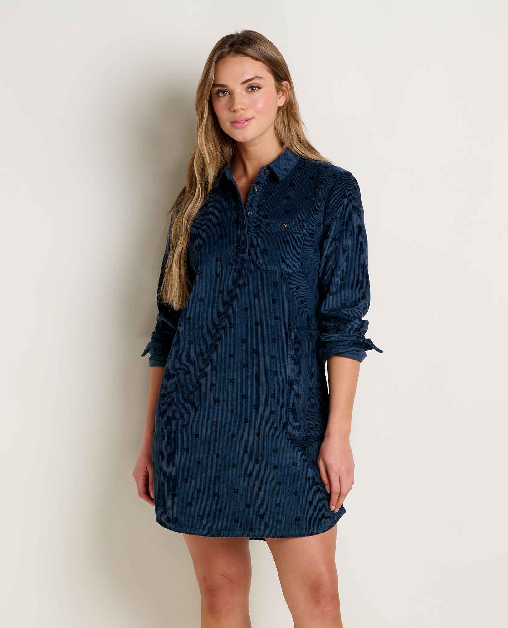 Toad & Co Womens Cascadia Popover Long Sleeve Dress