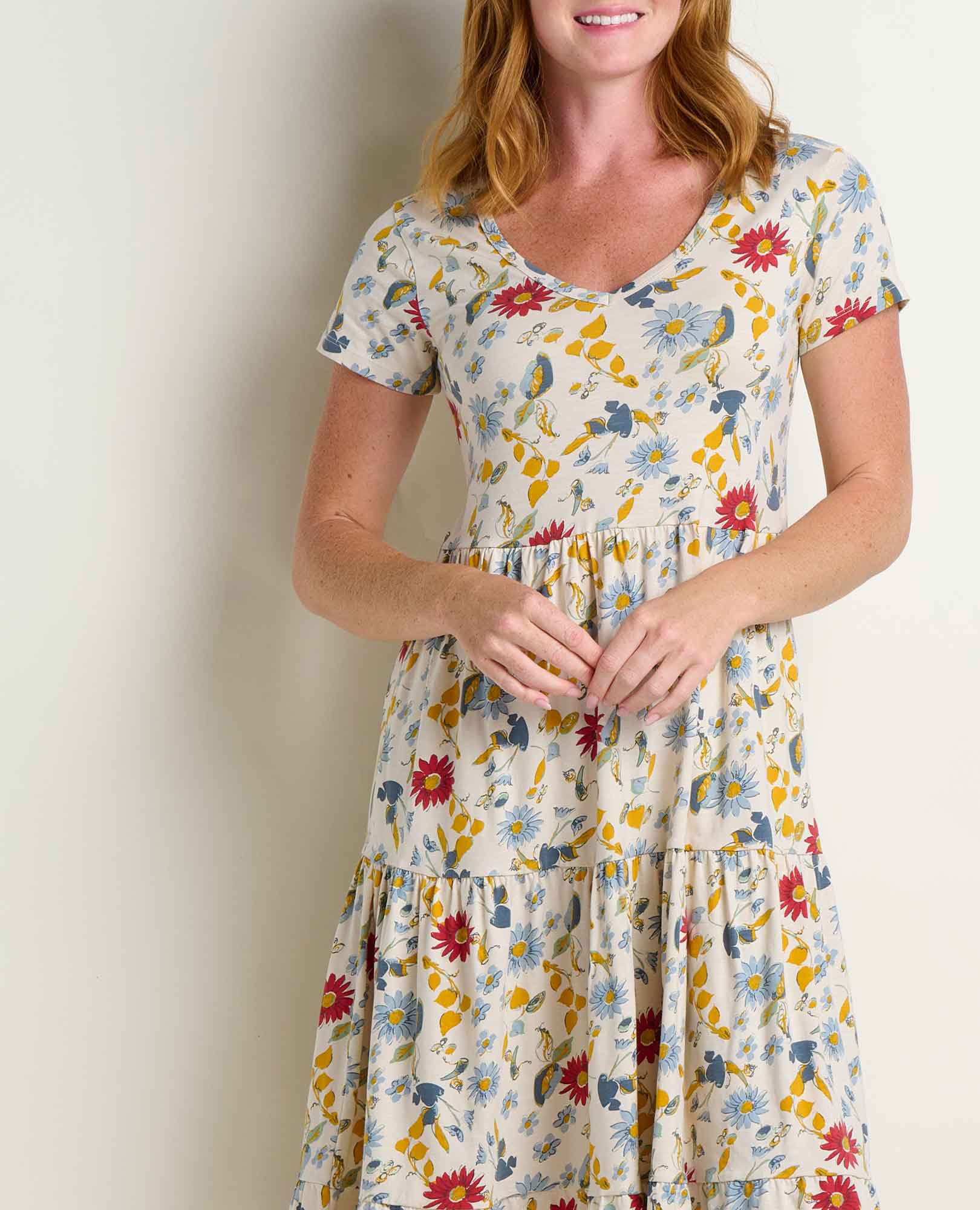 Toad & Co Womens Marley Tiered Midi Dress