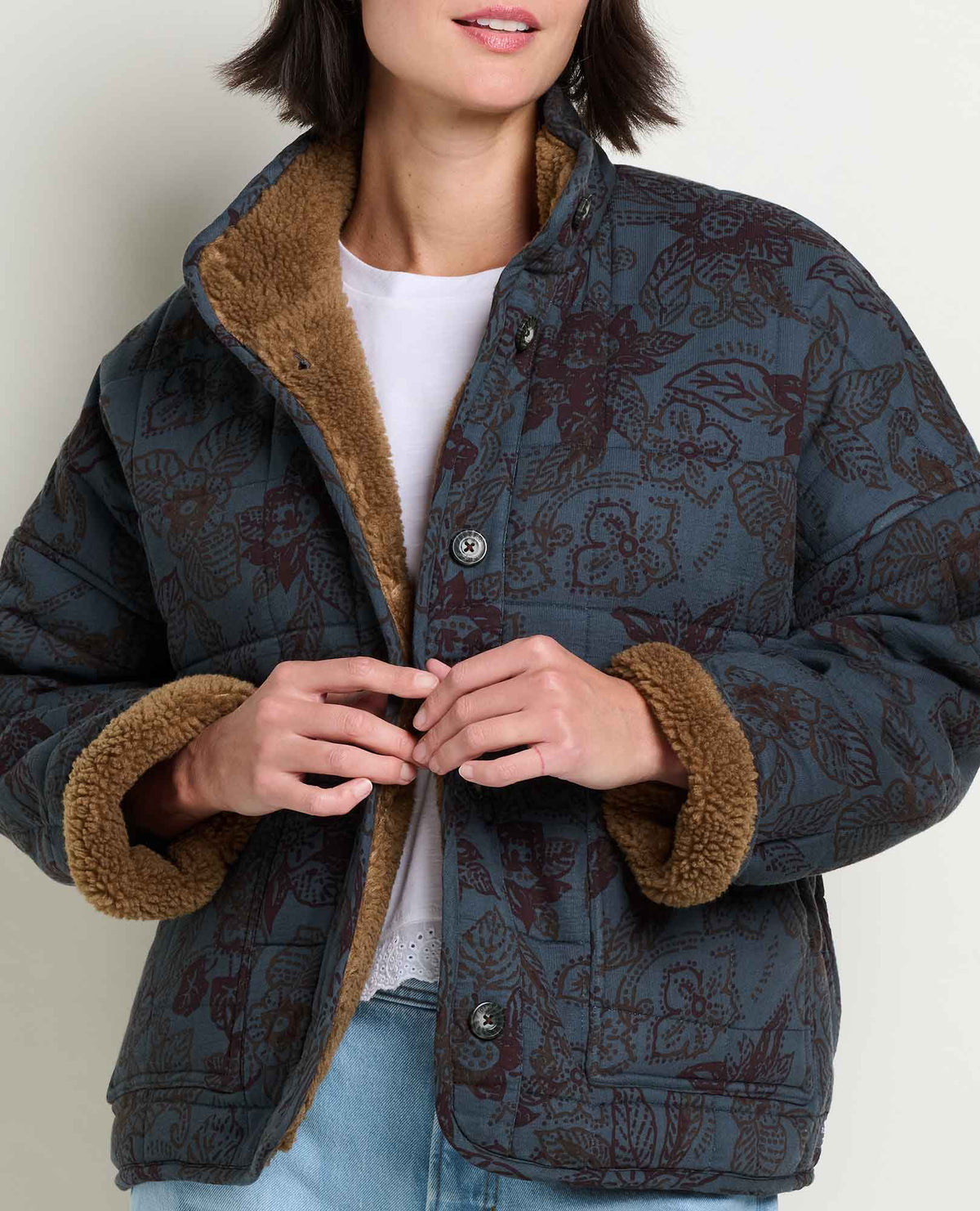 Toad & Co Womens Manzana Quilted Sherpa Jacket