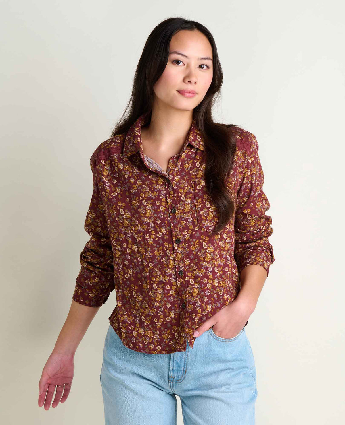 Toad & Co Womens Manzana Boxy Long Sleeve Shirt