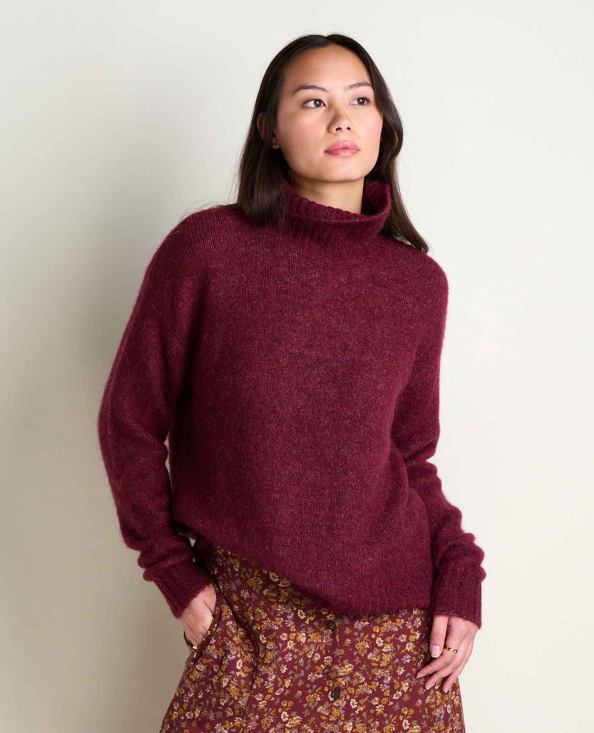 Toad & Co Womens Toddy T-Neck Sweater