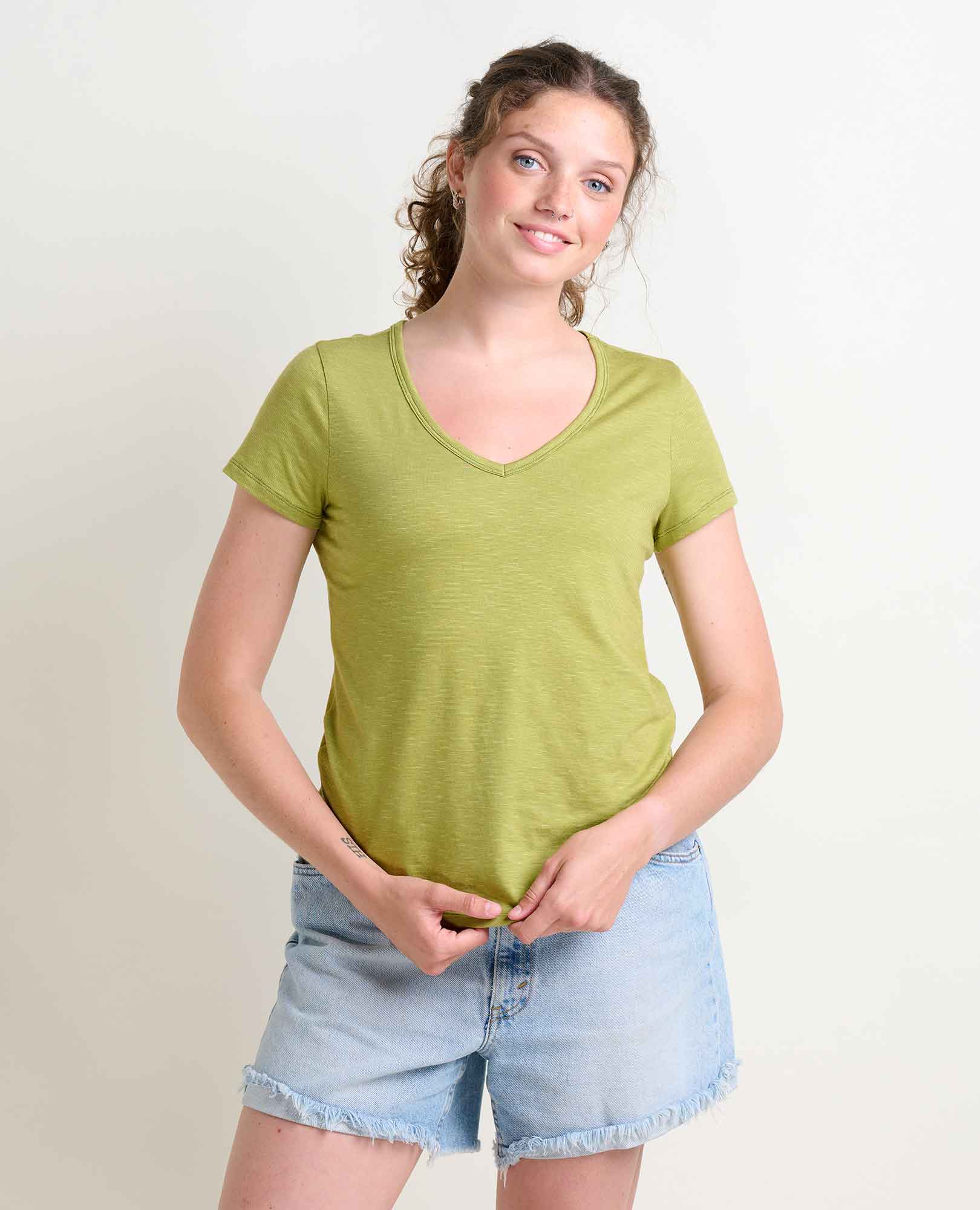 Toad & Co Womens Marley Short Sleeve V-neck Tee