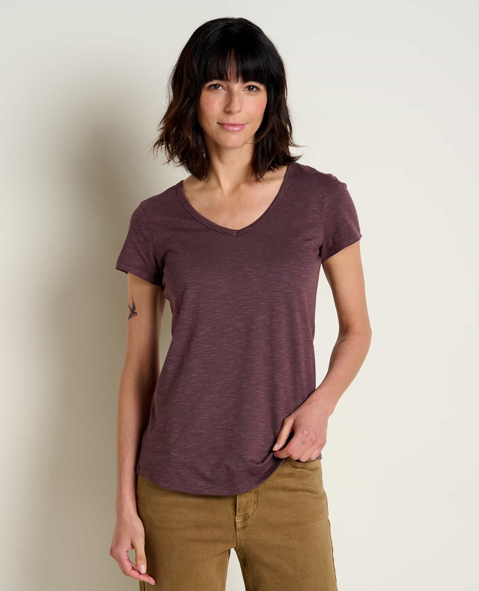 Toad & Co Womens Marley Short Sleeve V-neck Tee