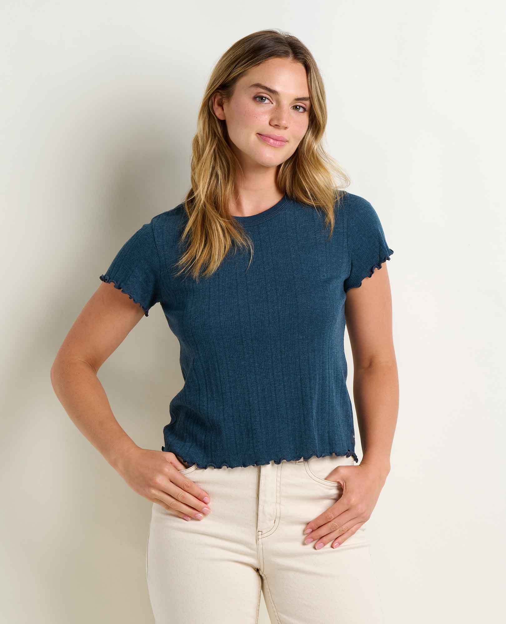 Toad & Co Womens Foothill Pointelle Baby Tee