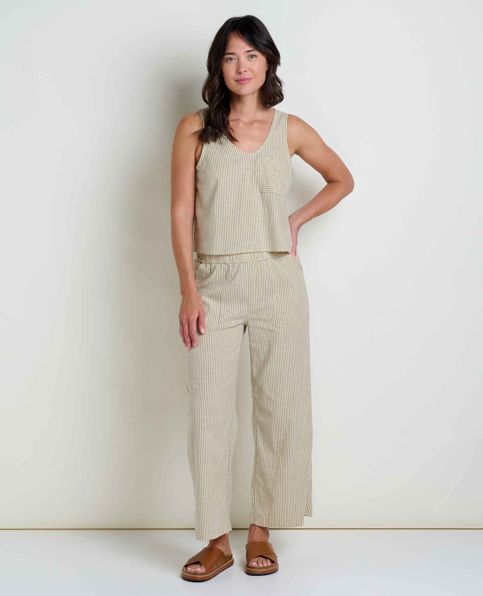 Toad & Co Womens Taj Hemp Button Back Tank