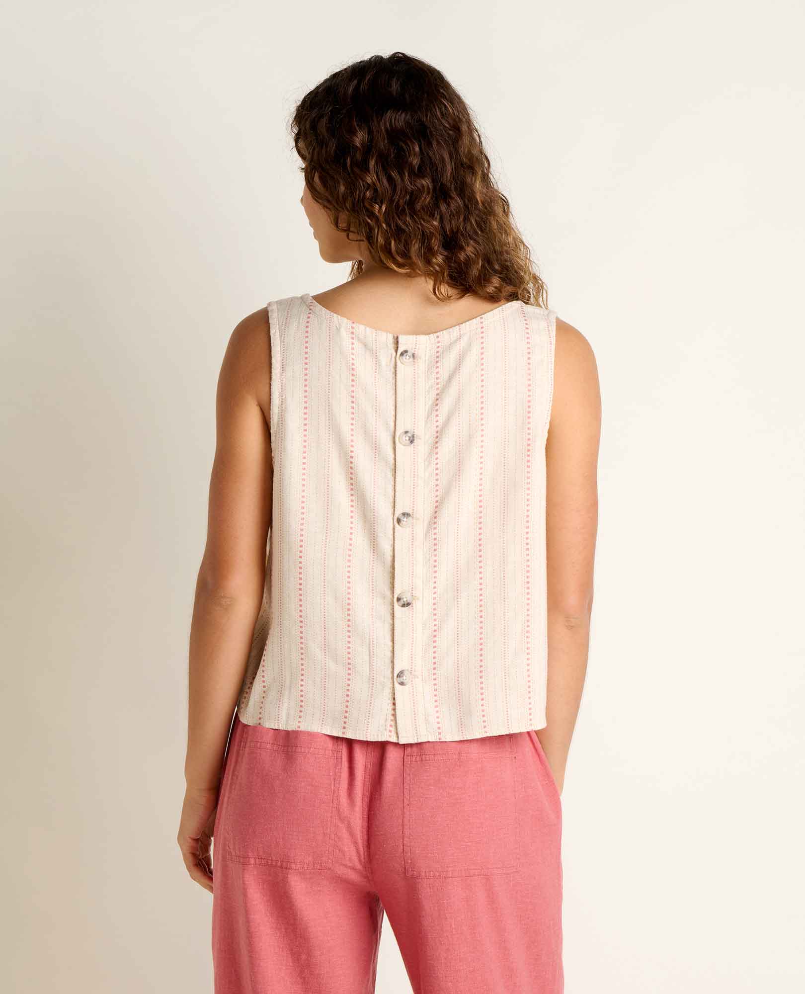 Toad & Co Womens Taj Hemp Button Back Tank