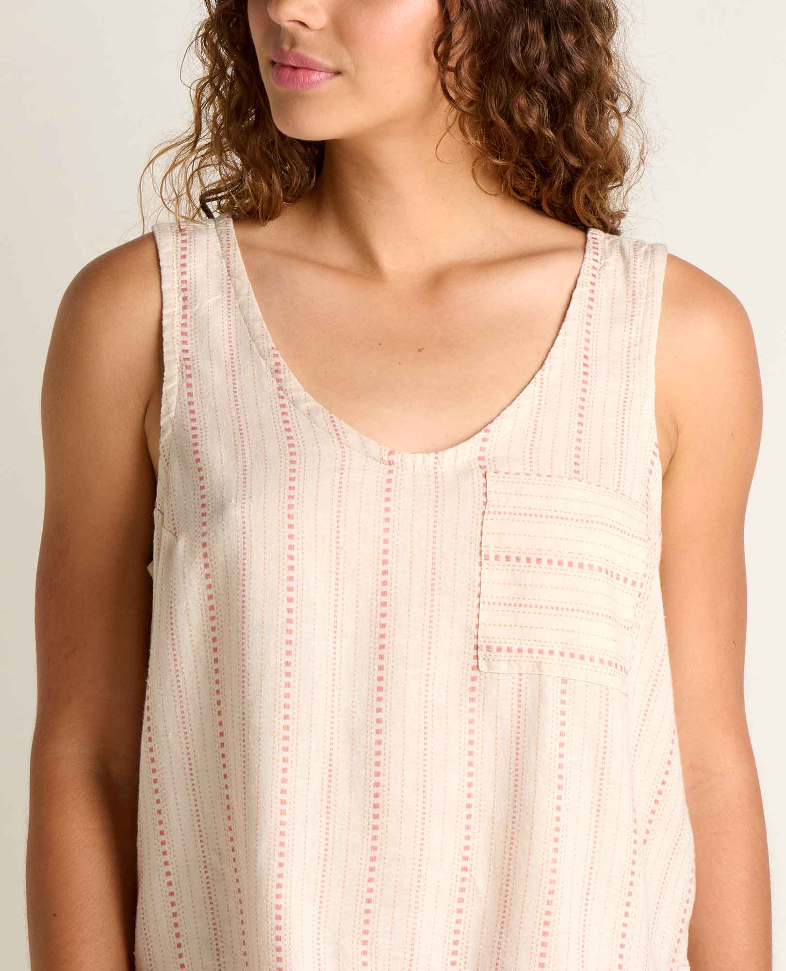 Toad & Co Womens Taj Hemp Button Back Tank