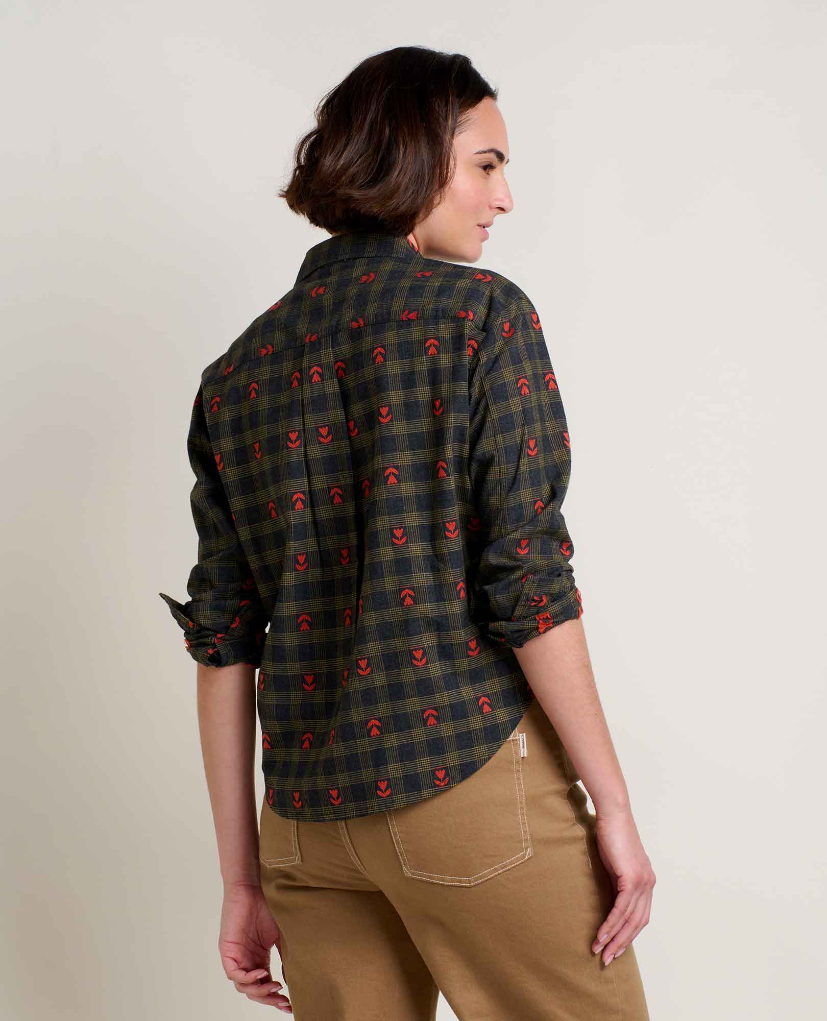 Toad & Co Womens Re-Form Flannel Boxy Long Sleeve Shirt