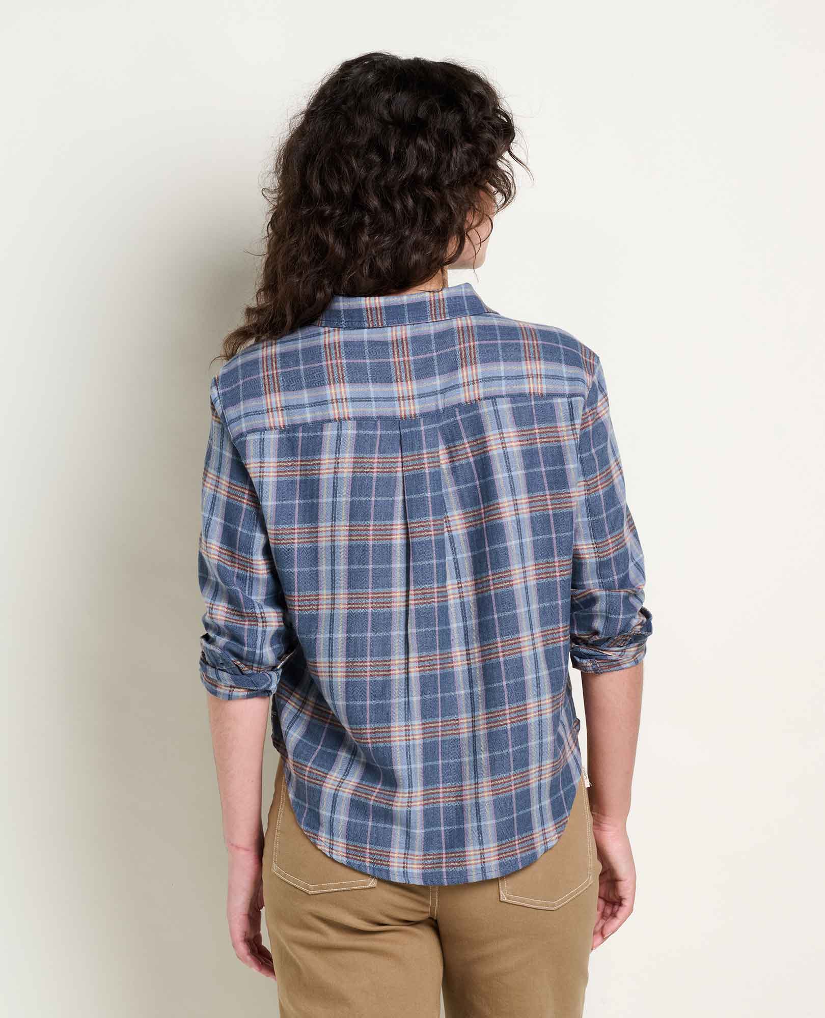 Toad & Co Womens Re-Form Flannel Boxy Long Sleeve Shirt