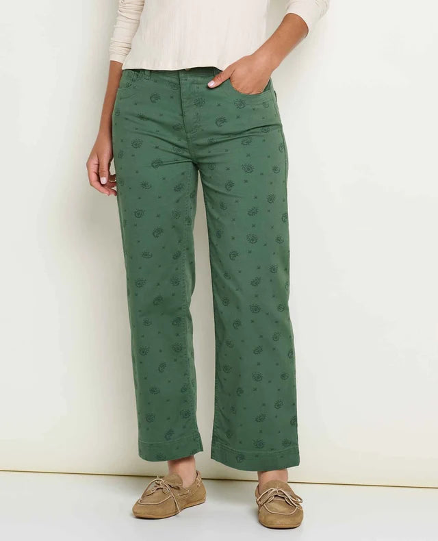Toad & Co Womens Earthworks Wide Leg Crop Pant