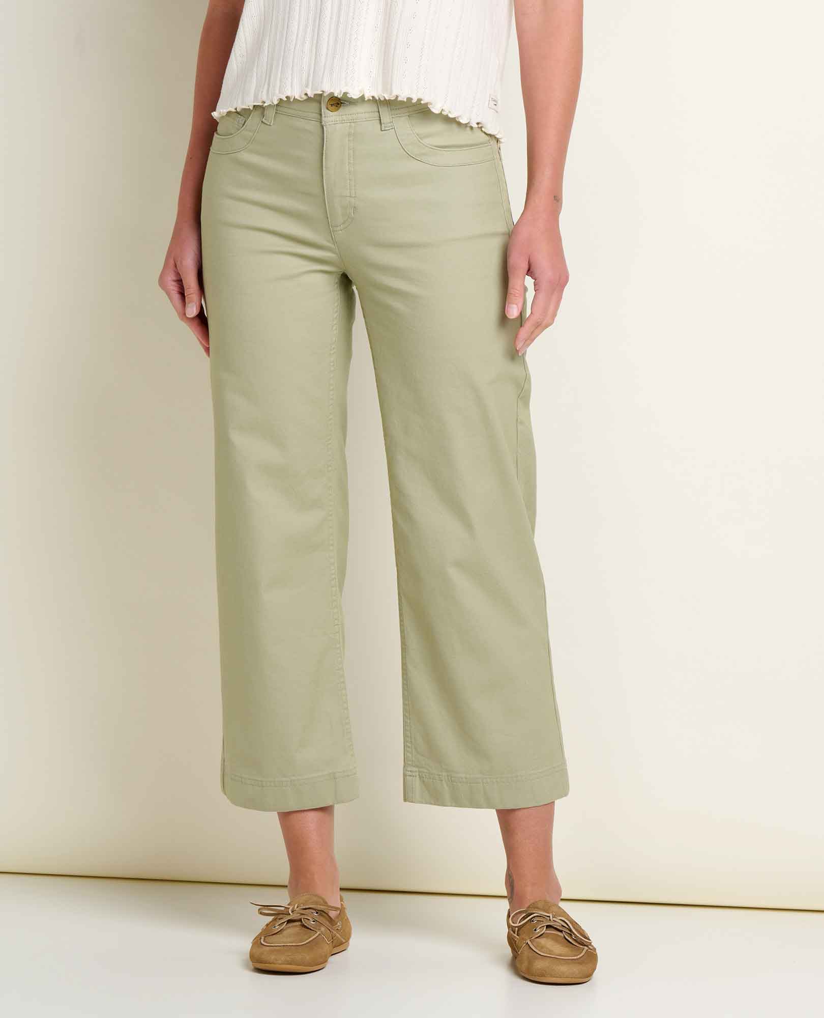 Toad & Co Womens Earthworks Wide Leg Crop Pant
