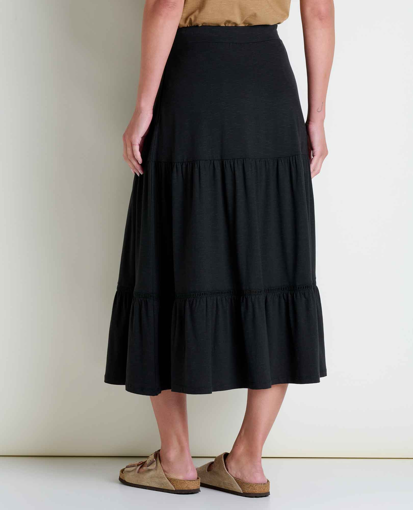 Toad & Co Womens Marigold Tiered Midi Skirt