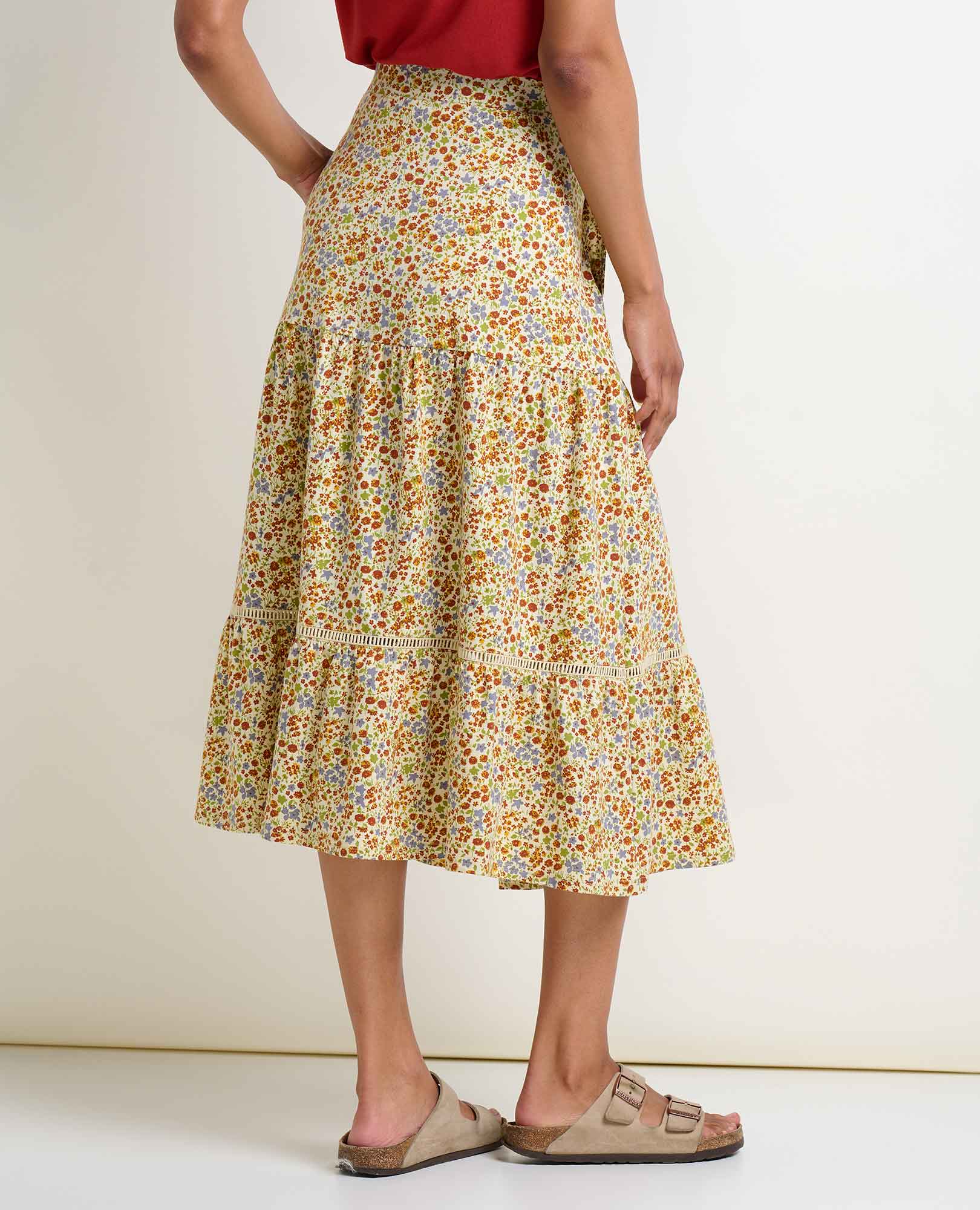 Toad & Co Womens Marigold Tiered Midi Skirt