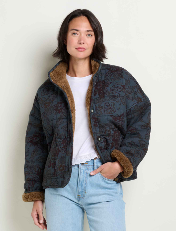 Toad & Co Womens Manzana Quilted Sherpa Jacket