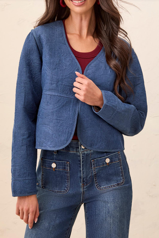 Tribal Womens Reversible Jacket with Fancy Quilt