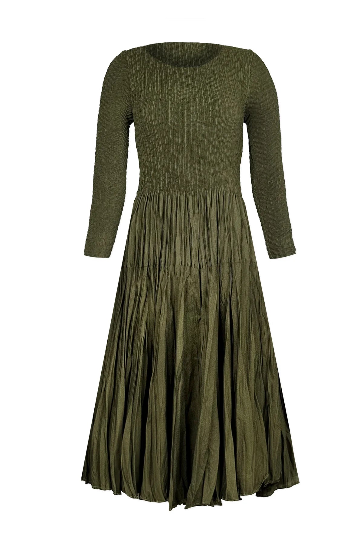 Wild Cosmos Womens Lizzy Smock Long Sleeved Dress