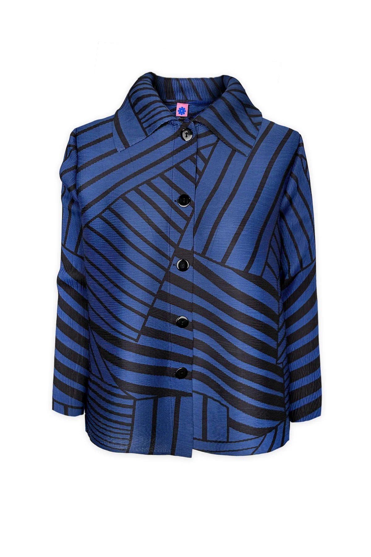 Wild Cosmos Womens Elodie Stripe Box Shirt