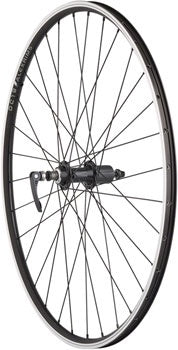 Quality Wheels Value Double Wall Series Rear Wheel - 700, QR x 135mm, Rim Brake, HG 10, Black, Clincher