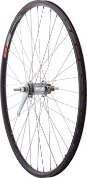 Quality Wheels Value Double Wall Series Coaster Brake Rear Wheel - 26", 3/8" x 124mm, Coaster Brake, 3 Prong Cog, Black, Clincher