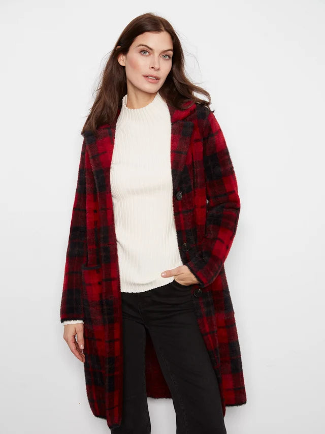 Charlie B Womens Knit Coatigan With Patch Pockets
