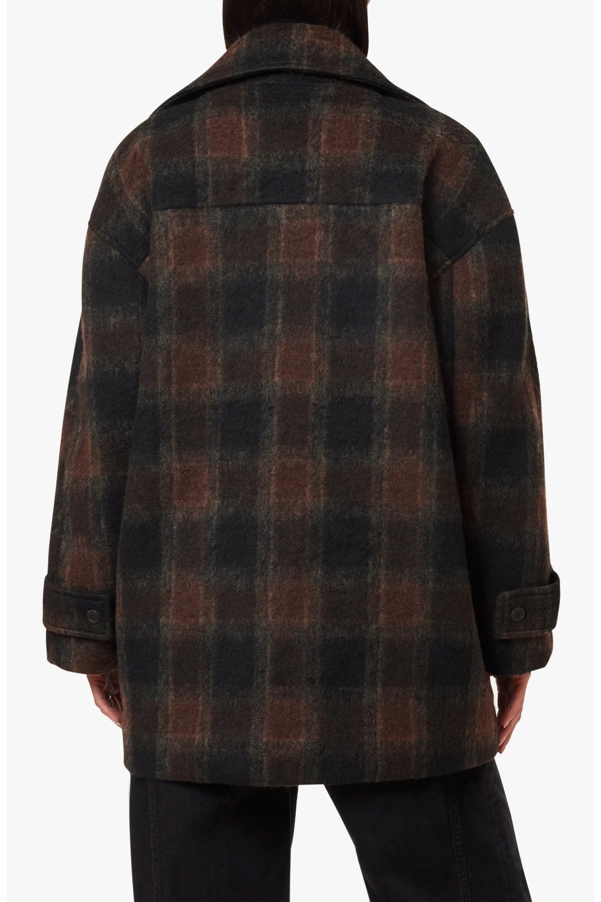 Habitual Womens Oversized Plaid Coat