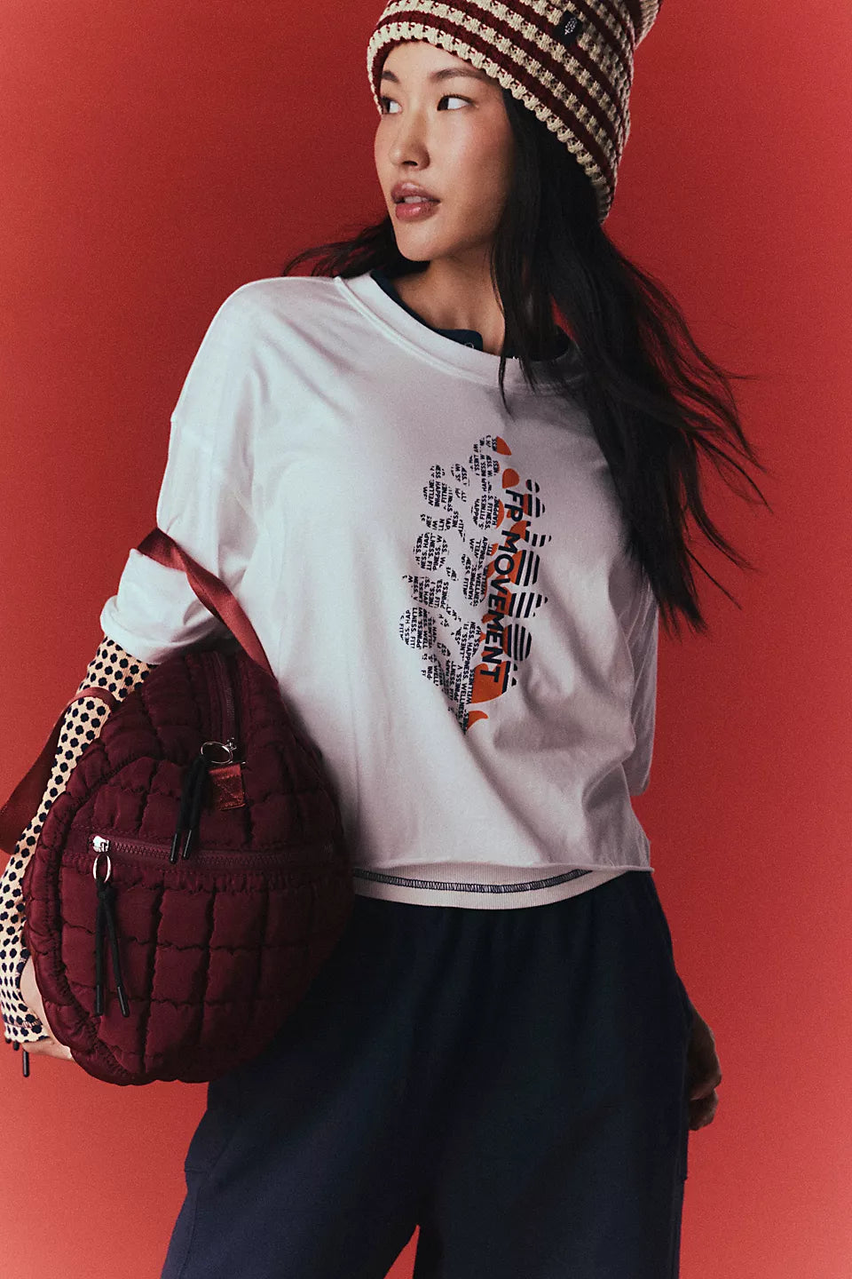 Free People Womens Inspire Buti Logo Tee