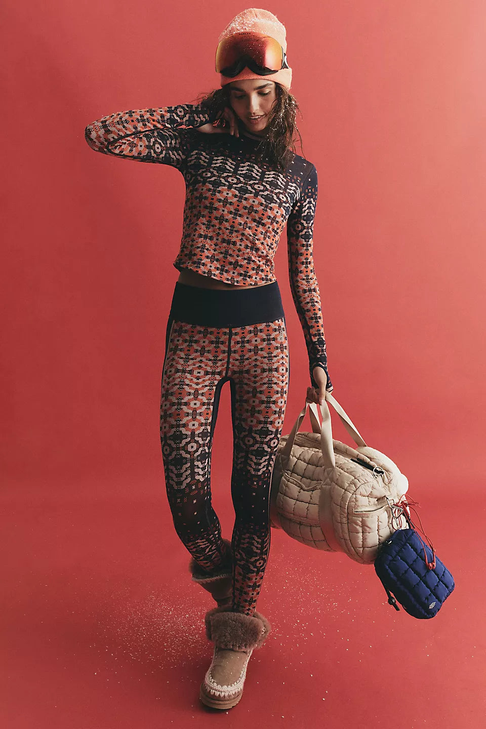 Free People Womens  Myoko Jacquard Base Leggings