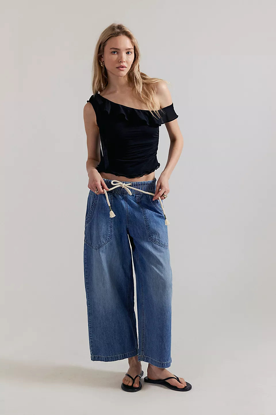 Free People Womens Easy People Pull-On Jeans