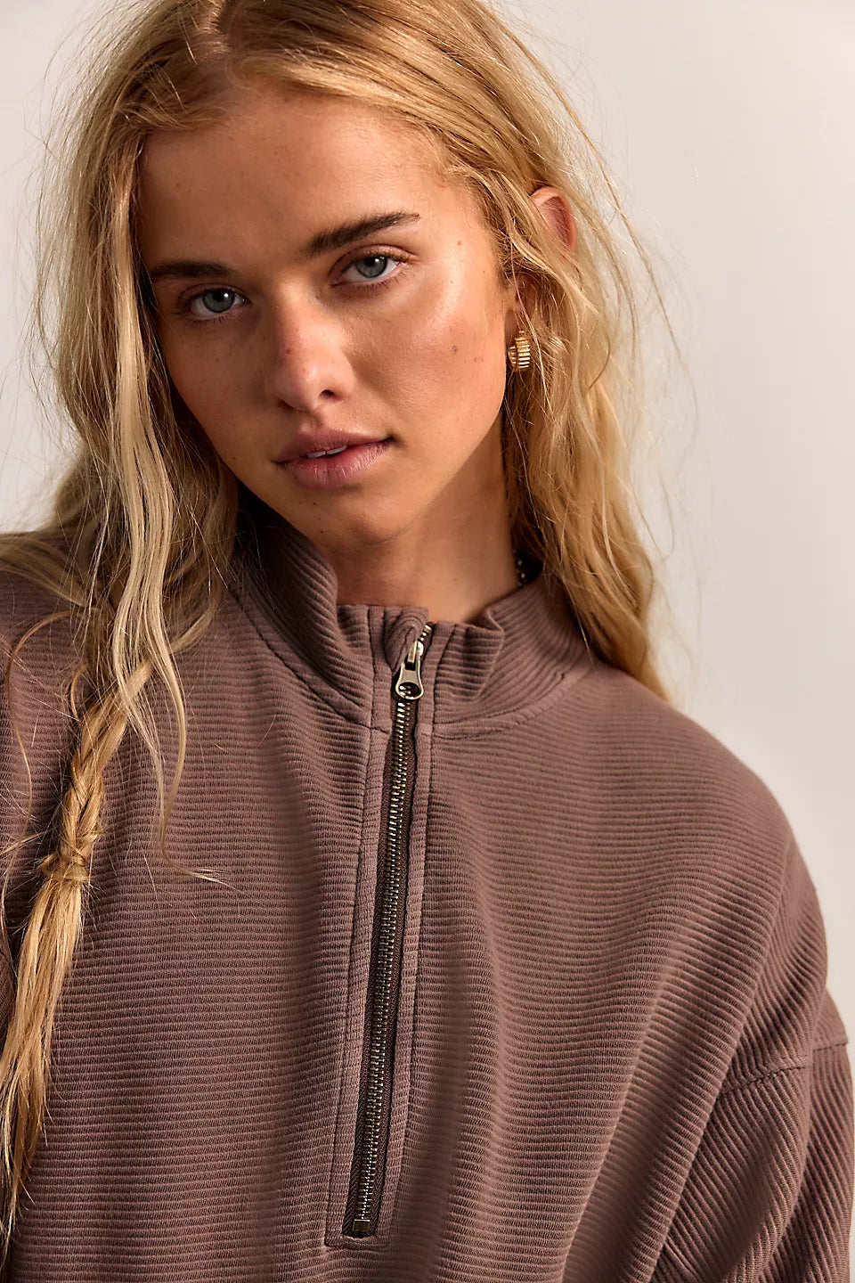 Free People Womens Celeste Quarterzip