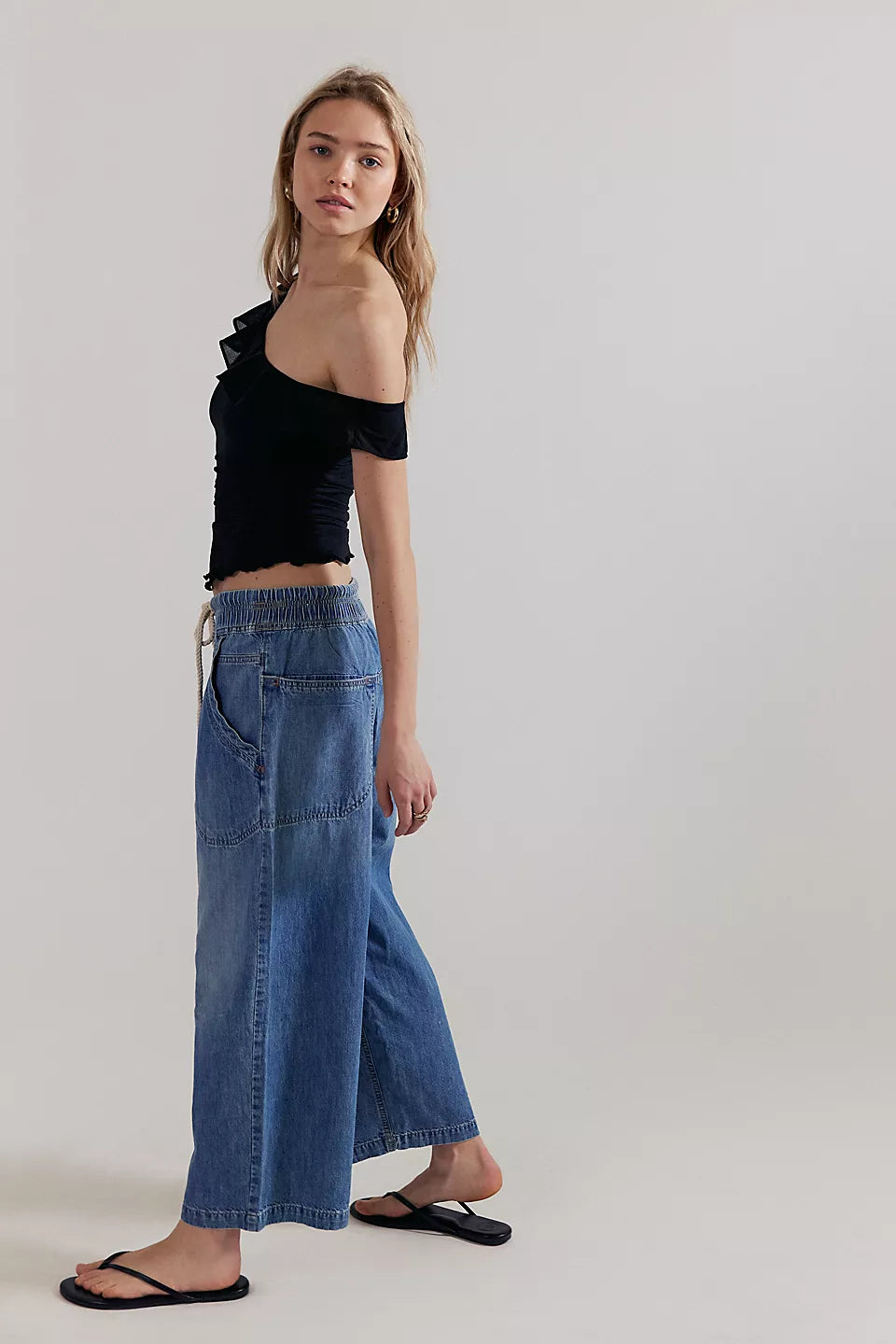 Free People Womens Easy People Pull-On Jeans