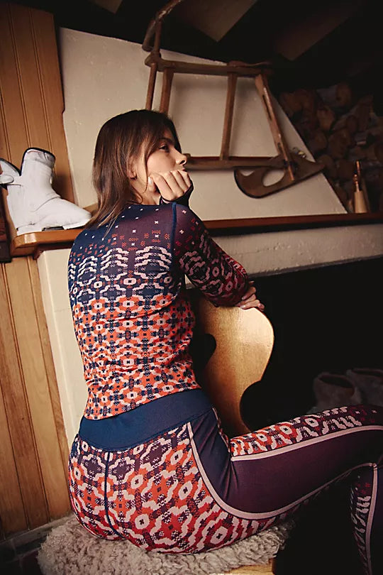 Free People Womens  Myoko Jacquard Base Layer