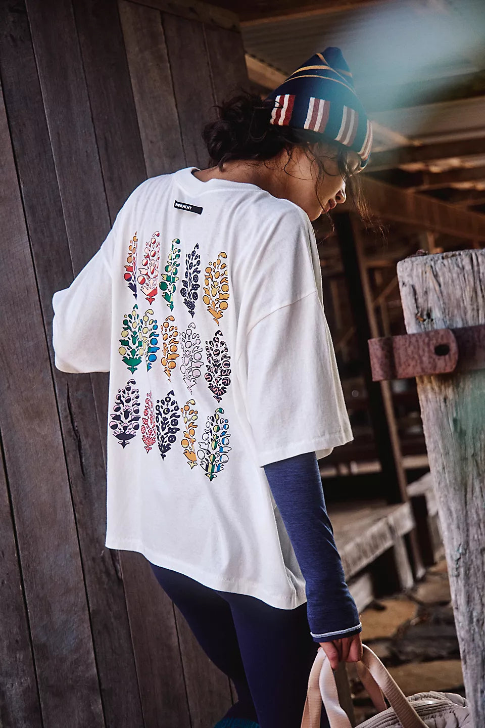 Free People Womens Logo Tackle Tee